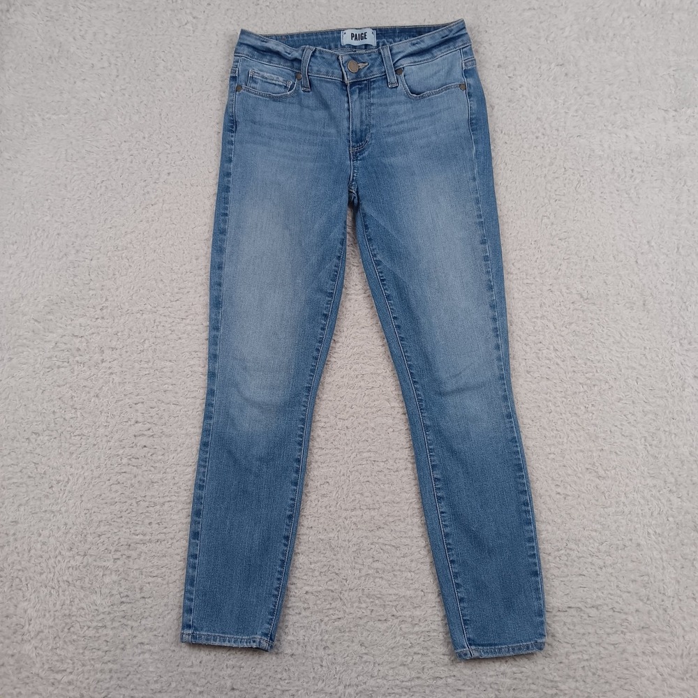 Paige Jeans Verdugo Crop Women 27 Blue Skinny Low Rise Stretch Denim‎ 07534